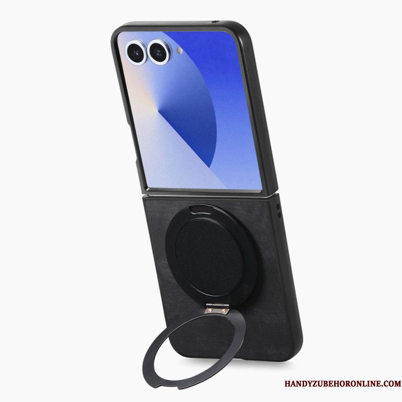 Hoesje Samsung Galaxy Z Flip 7 Leereffect Met Draaibare Standaard