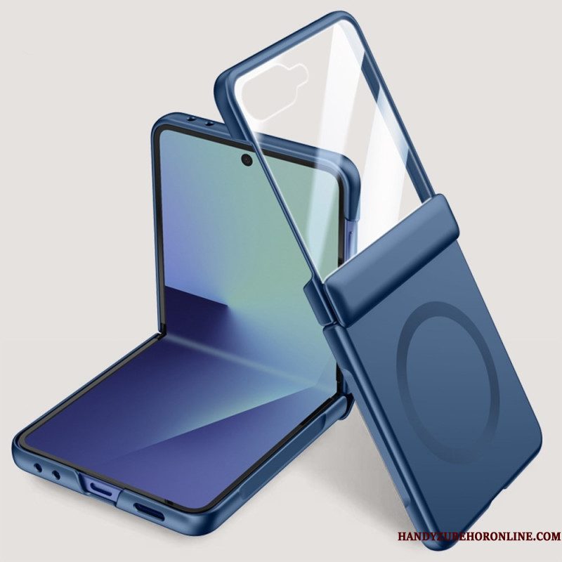 Hoesje Samsung Galaxy Z Flip 7 Magnetisch Met Metaaleffect Bescherming Hoesje