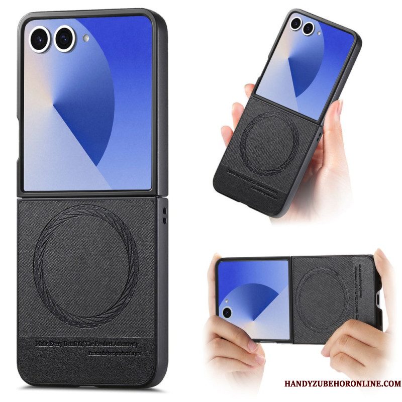 Hoesje Samsung Galaxy Z Flip 7 Magsafe-compatibel Denim Leer