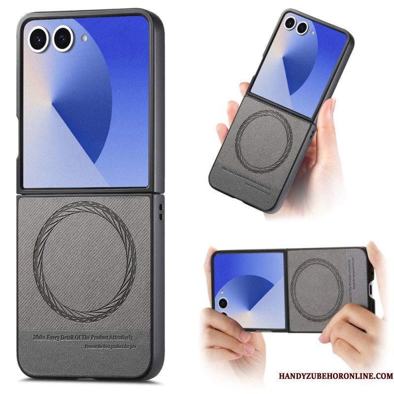 Hoesje Samsung Galaxy Z Flip 7 Magsafe-compatibel Denim Leer