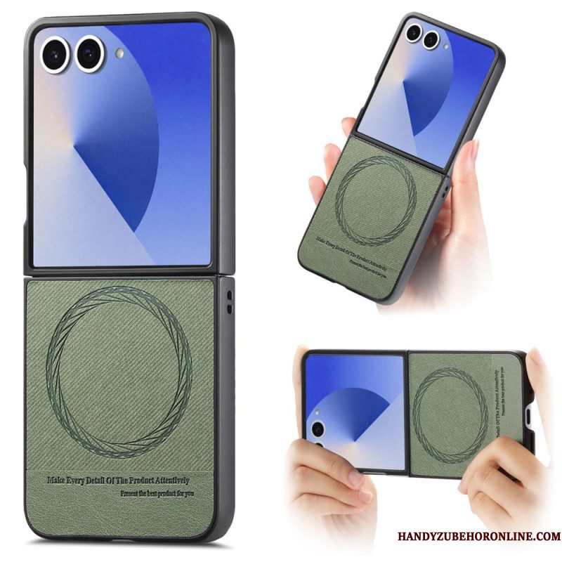Hoesje Samsung Galaxy Z Flip 7 Magsafe-compatibel Denim Leer