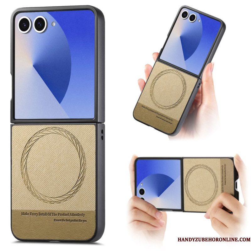 Hoesje Samsung Galaxy Z Flip 7 Magsafe-compatibel Denim Leer