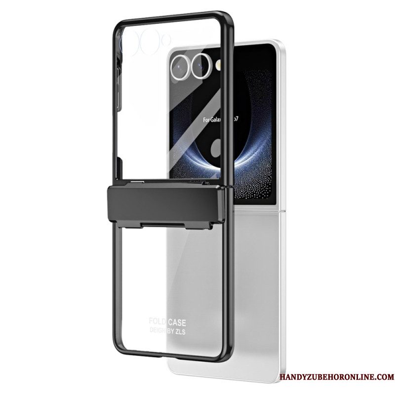 Hoesje Samsung Galaxy Z Flip 7 Metalen Rand Met Schermbeschermer Bescherming Hoesje