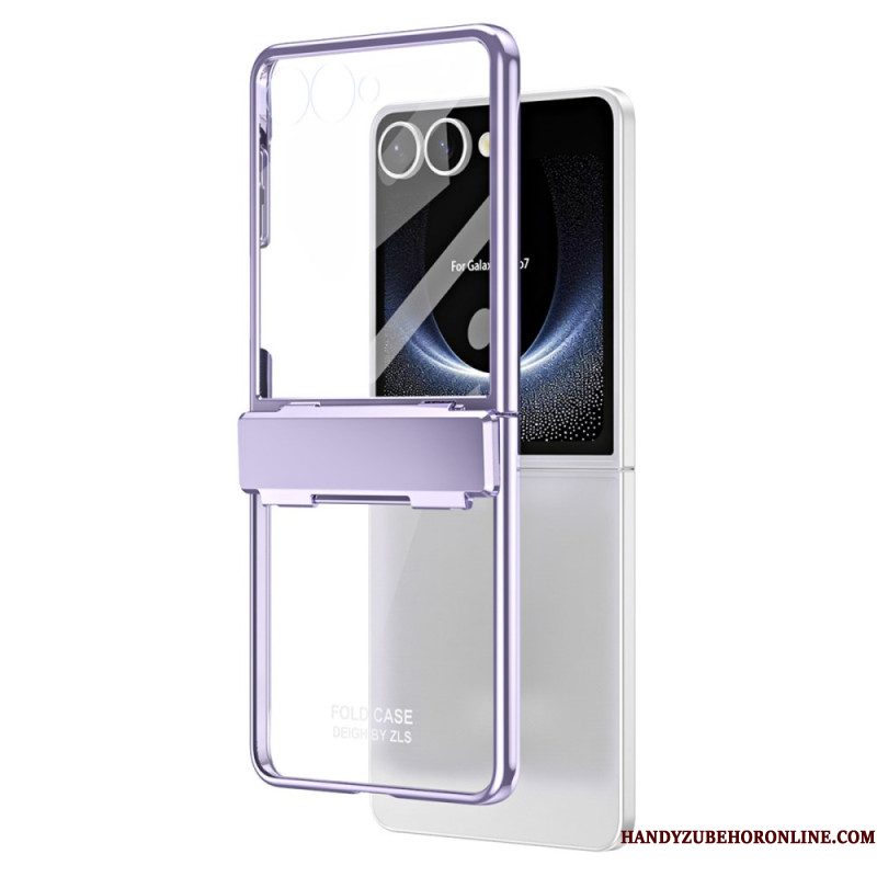 Hoesje Samsung Galaxy Z Flip 7 Metalen Rand Met Schermbeschermer Bescherming Hoesje