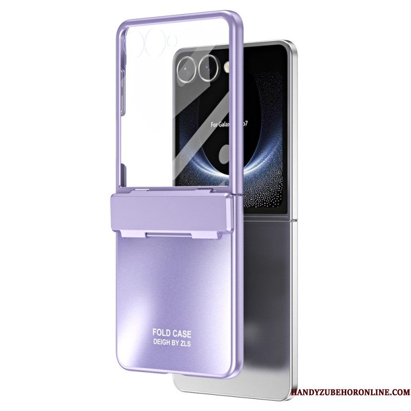 Hoesje Samsung Galaxy Z Flip 7 Metallic Effect Met Schermbeschermer