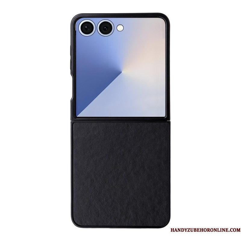 Hoesje Samsung Galaxy Z Flip 7 Monochroom Leer-effect
