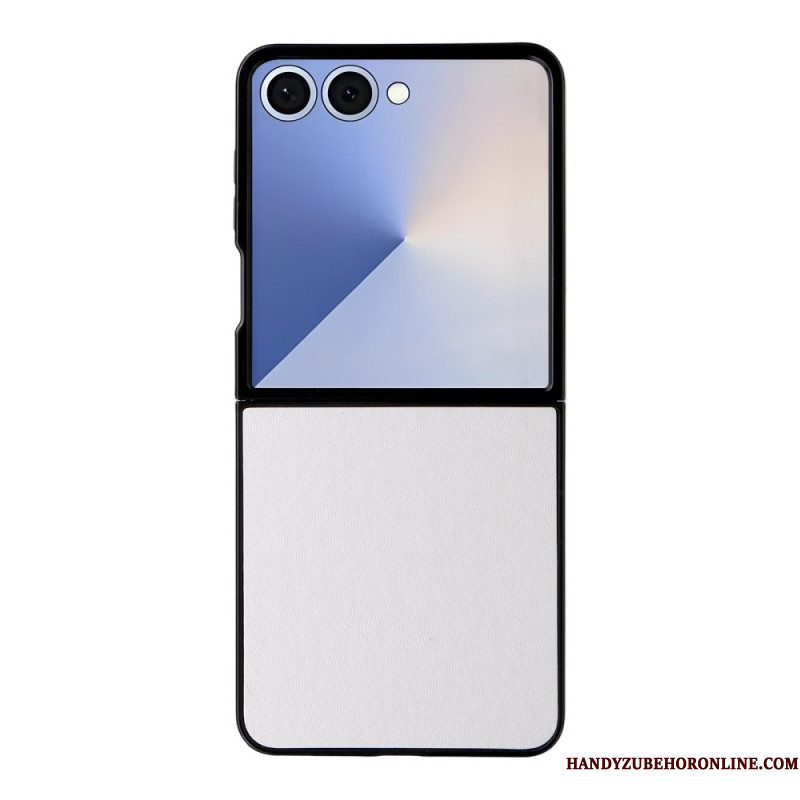 Hoesje Samsung Galaxy Z Flip 7 Monochroom Leer-effect