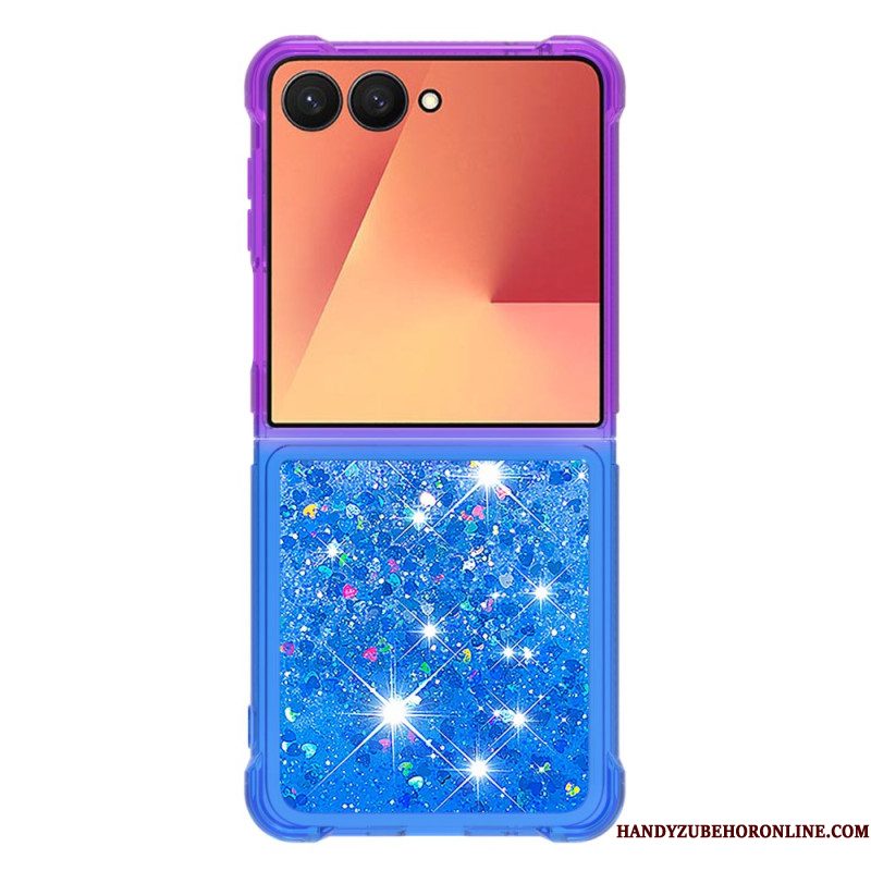 Hoesje Samsung Galaxy Z Flip 7 Pailletten Met Kleurverloop