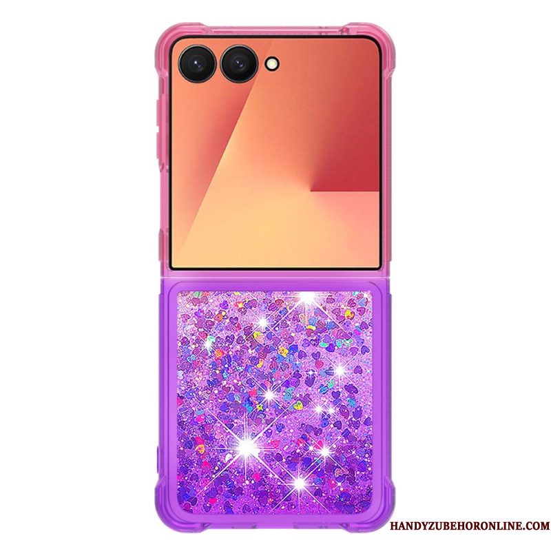 Hoesje Samsung Galaxy Z Flip 7 Pailletten Met Kleurverloop