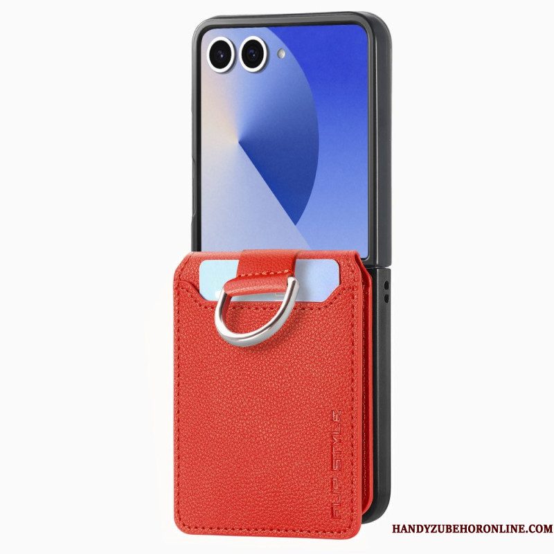 Hoesje Samsung Galaxy Z Flip 7 Premium Kaarthouder En Houder