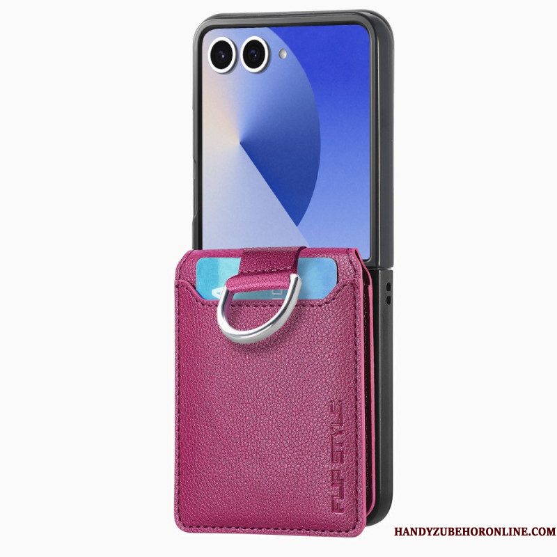 Hoesje Samsung Galaxy Z Flip 7 Premium Kaarthouder En Houder