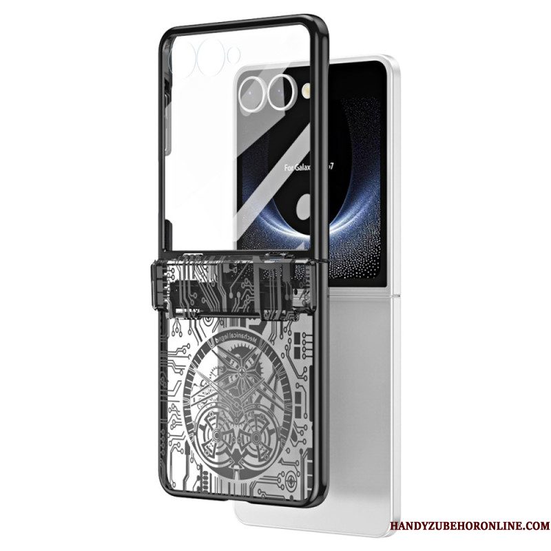 Hoesje Samsung Galaxy Z Flip 7 Premium Met Schermbeschermer Aan De Achterkant