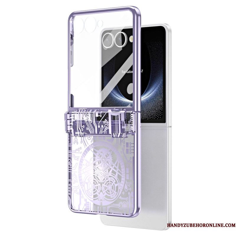 Hoesje Samsung Galaxy Z Flip 7 Premium Met Schermbeschermer Aan De Achterkant
