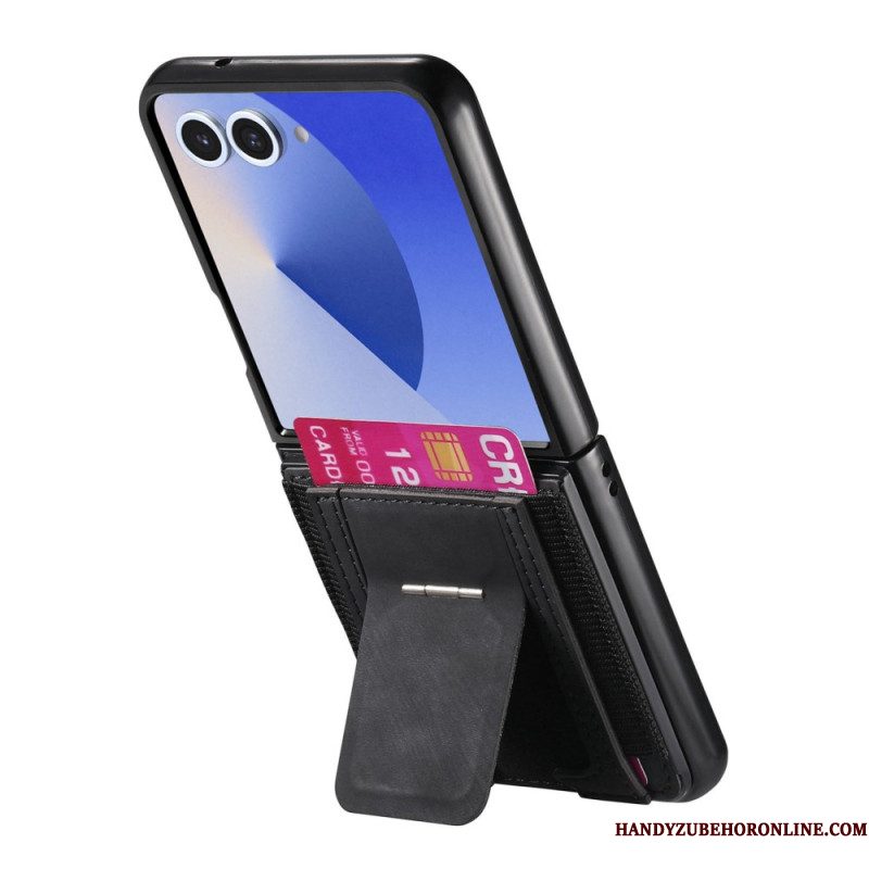Hoesje Samsung Galaxy Z Flip 7 Retro Houder En Kaarthouder Bescherming Hoesje
