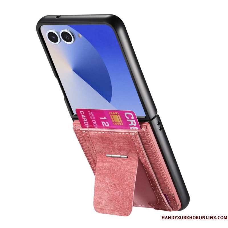 Hoesje Samsung Galaxy Z Flip 7 Retro Houder En Kaarthouder Bescherming Hoesje