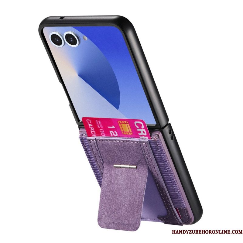 Hoesje Samsung Galaxy Z Flip 7 Retro Houder En Kaarthouder Bescherming Hoesje