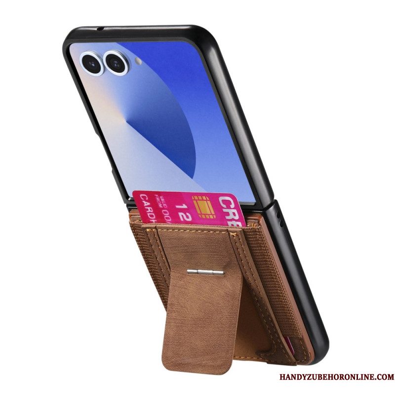 Hoesje Samsung Galaxy Z Flip 7 Retro Houder En Kaarthouder Bescherming Hoesje