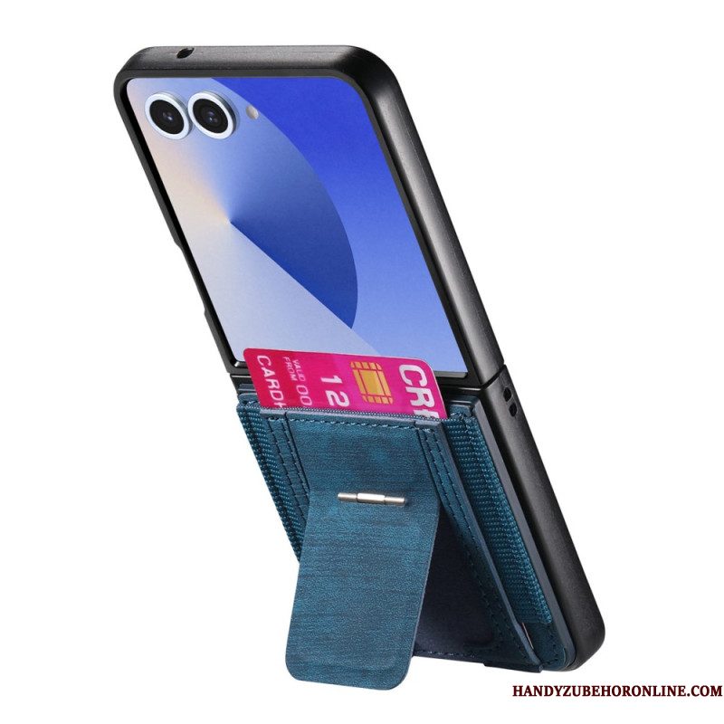 Hoesje Samsung Galaxy Z Flip 7 Retro Houder En Kaarthouder Bescherming Hoesje