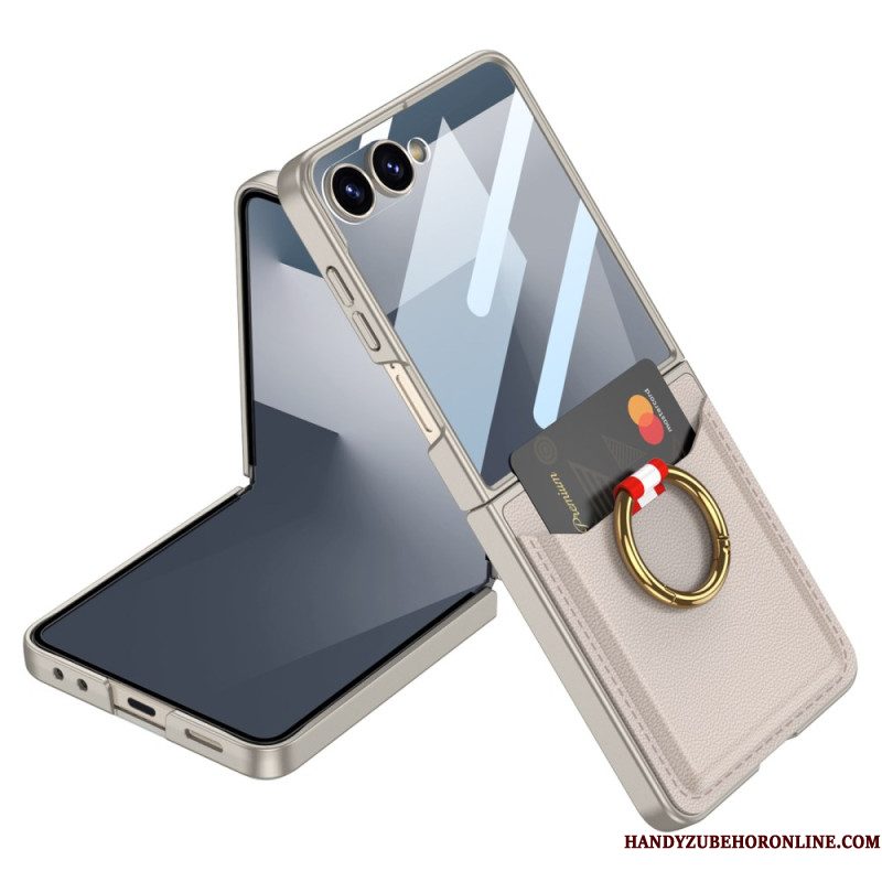 Hoesje Samsung Galaxy Z Flip 7 Ringhouder En Kaarthouder Bescherming Hoesje