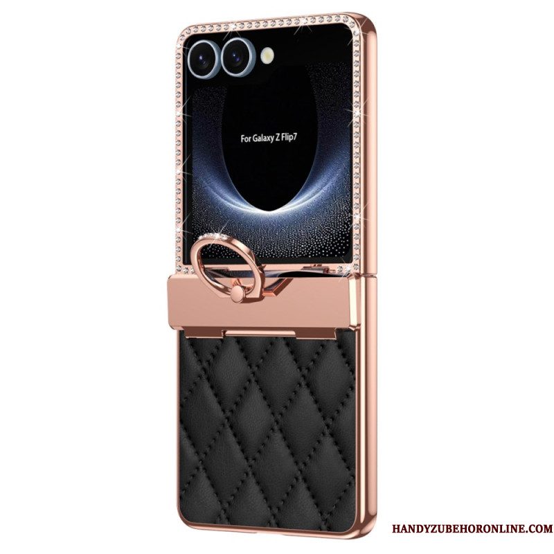 Hoesje Samsung Galaxy Z Flip 7 Ringhouder En Schermbeschermer Aan De Achterkant Bescherming Hoesje