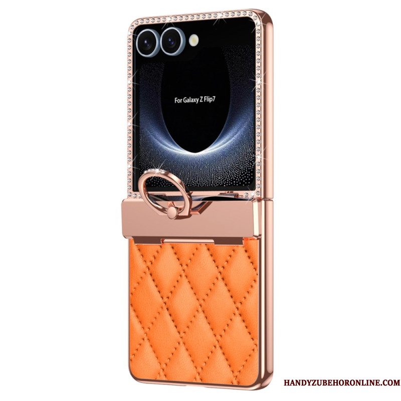 Hoesje Samsung Galaxy Z Flip 7 Ringhouder En Schermbeschermer Aan De Achterkant Bescherming Hoesje