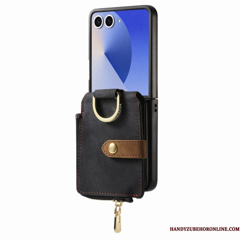 Hoesje Samsung Galaxy Z Flip 7 Vak Met Ritssluiting En Kaarthouder