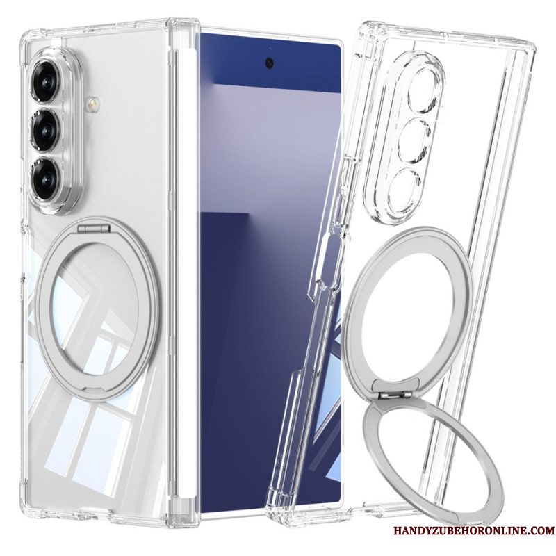 Hoesje Samsung Galaxy Z Fold 7 Doorzichtig Magnetisch Scharnier Met Standaard