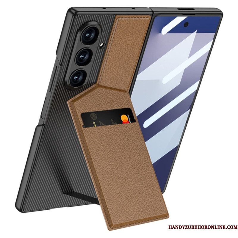 Hoesje Samsung Galaxy Z Fold 7 Geïntegreerde Kaarthouder Bescherming Hoesje