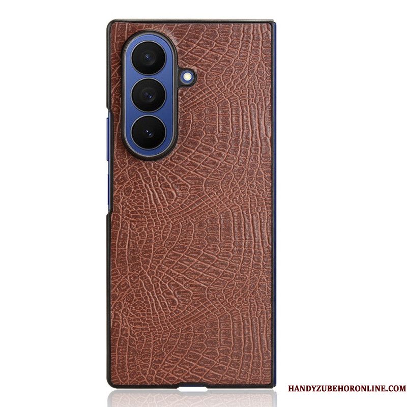 Hoesje Samsung Galaxy Z Fold 7 Krokodillenleerlook Bescherming Hoesje