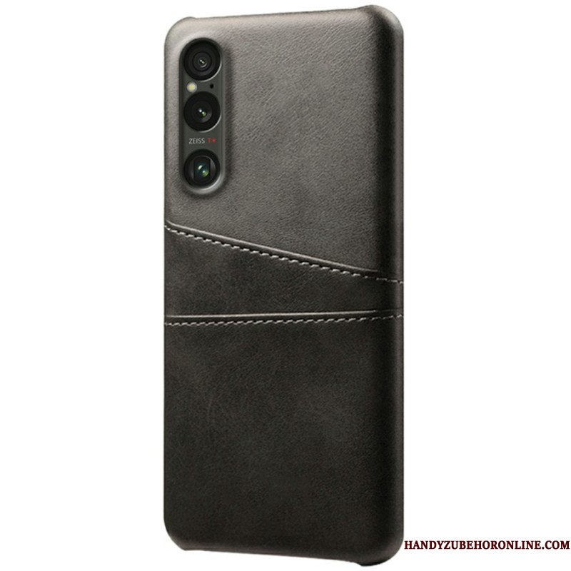 Hoesje Sony Xperia 1 Vii Kaarthouder Met Leerlook