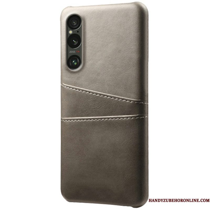Hoesje Sony Xperia 1 Vii Kaarthouder Met Leerlook