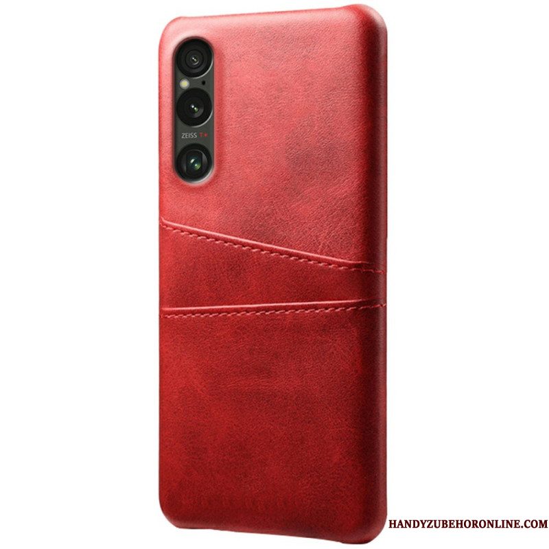 Hoesje Sony Xperia 1 Vii Kaarthouder Met Leerlook