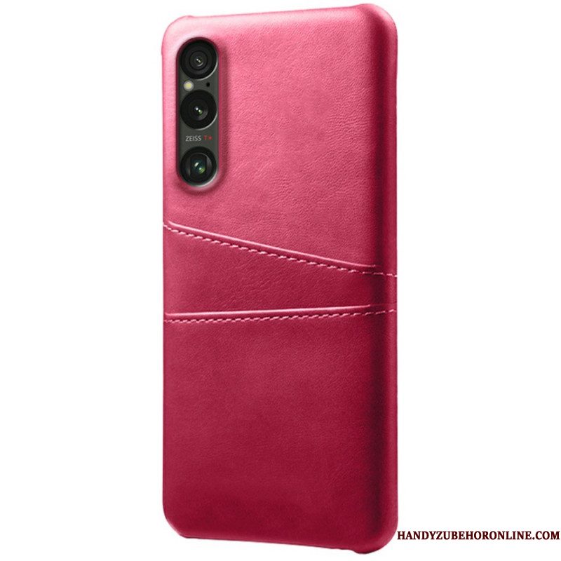 Hoesje Sony Xperia 1 Vii Kaarthouder Met Leerlook