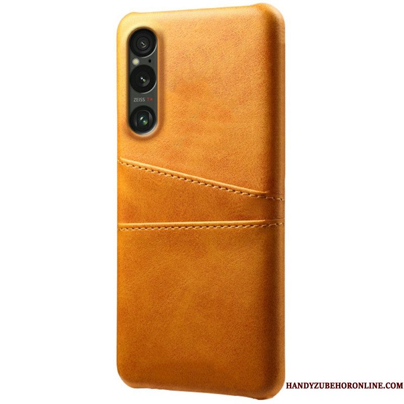 Hoesje Sony Xperia 1 Vii Kaarthouder Met Leerlook