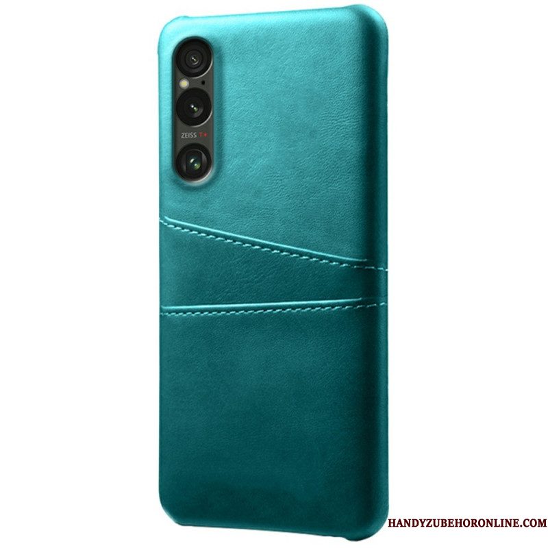 Hoesje Sony Xperia 1 Vii Kaarthouder Met Leerlook