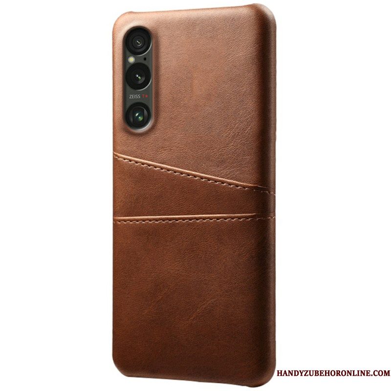 Hoesje Sony Xperia 1 Vii Kaarthouder Met Leerlook