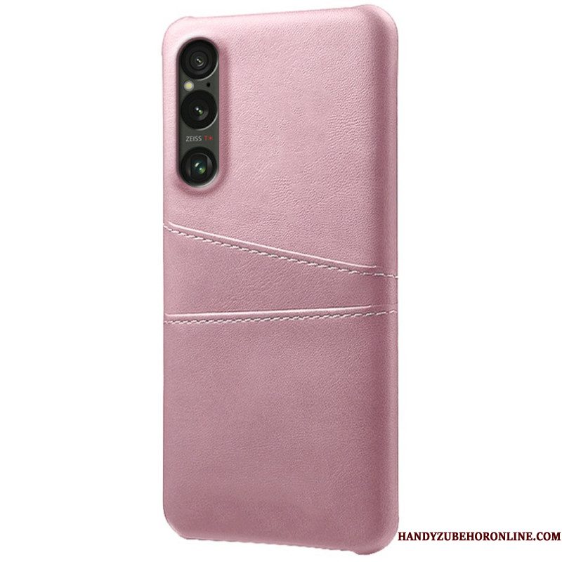 Hoesje Sony Xperia 1 Vii Kaarthouder Met Leerlook