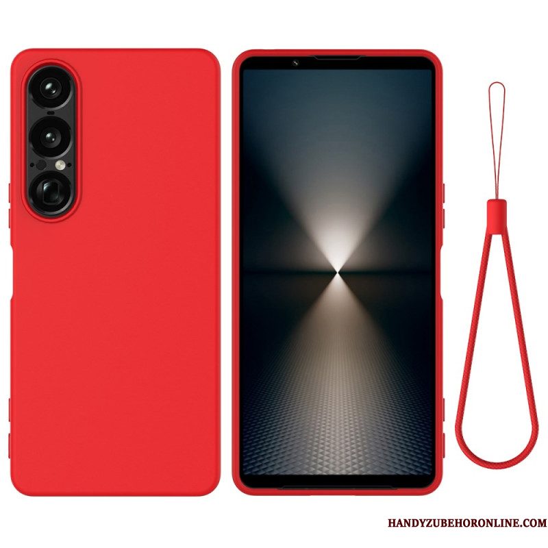 Hoesje Sony Xperia 1 Vii Siliconen Met Koord