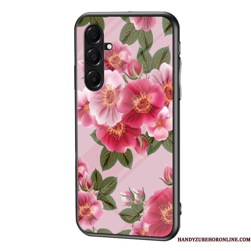 Hoesje Voor Samsung Galaxy A17 4g / 5g Bloemen Van Gehard Glas