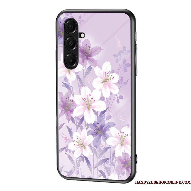 Hoesje Voor Samsung Galaxy A17 4g / 5g Bloemen Van Gehard Glas