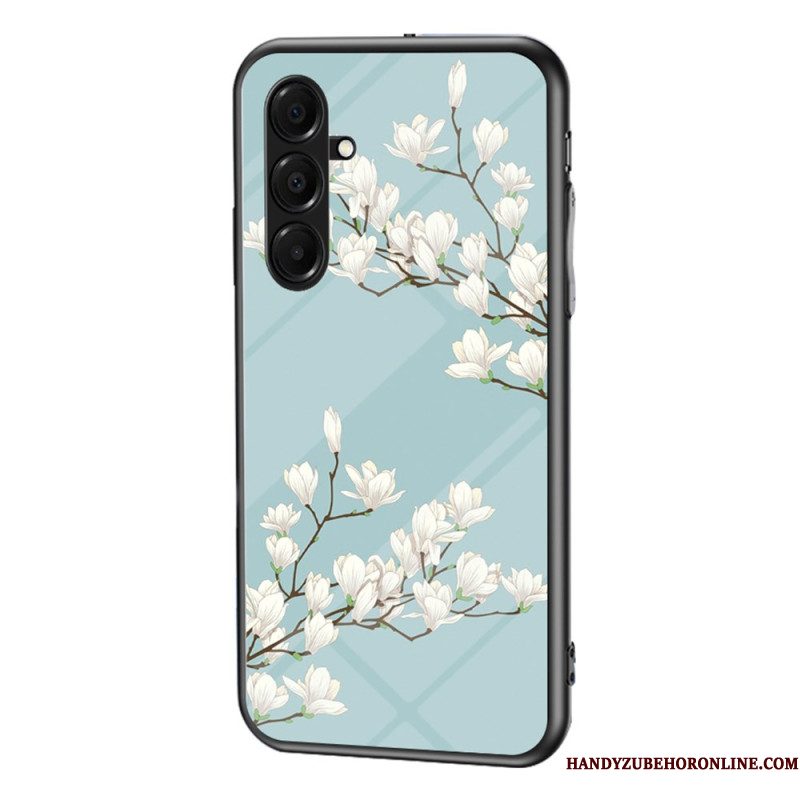 Hoesje Voor Samsung Galaxy A17 4g / 5g Bloemen Van Gehard Glas