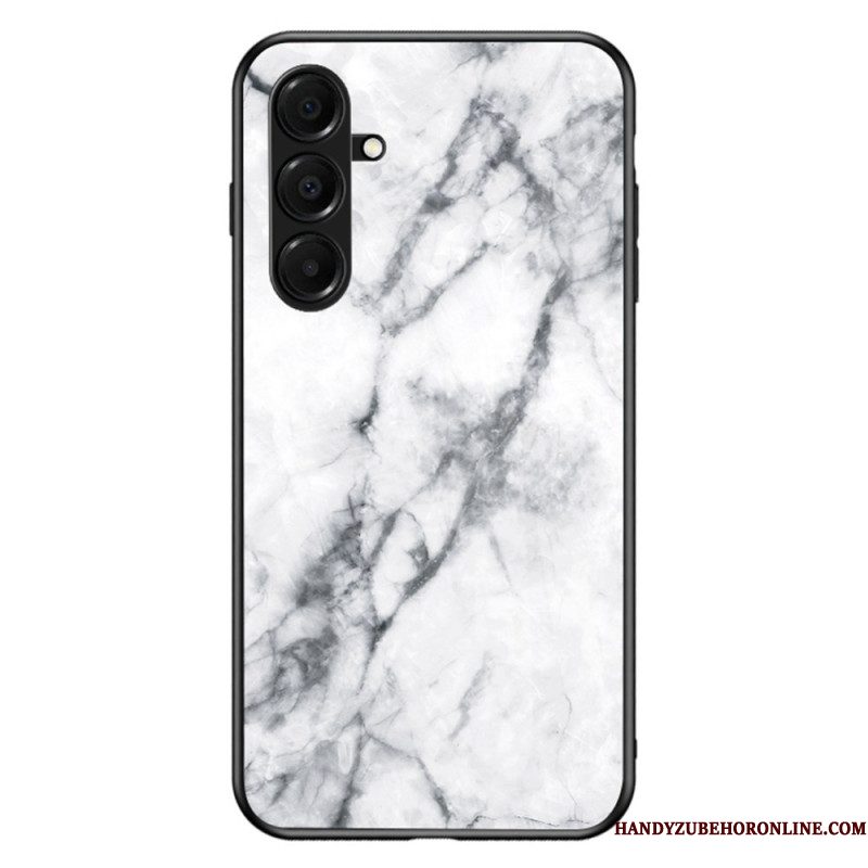 Hoesje Voor Samsung Galaxy A17 4g / 5g Gehard Glas Marmer