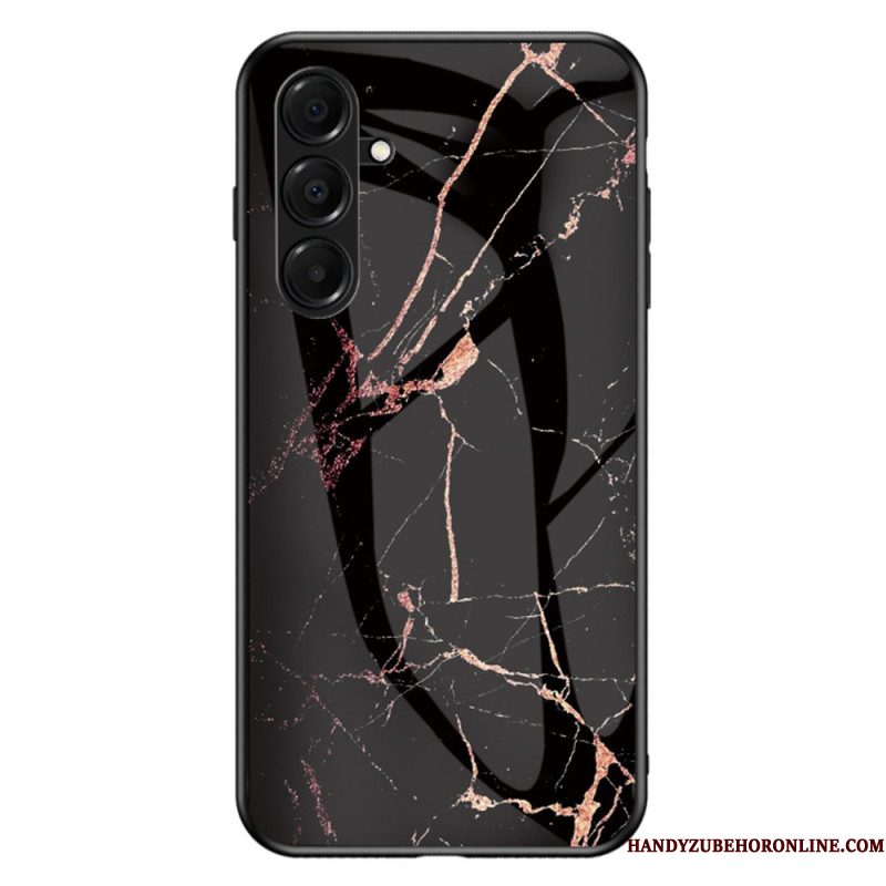 Hoesje Voor Samsung Galaxy A17 4g / 5g Gehard Glas Marmer