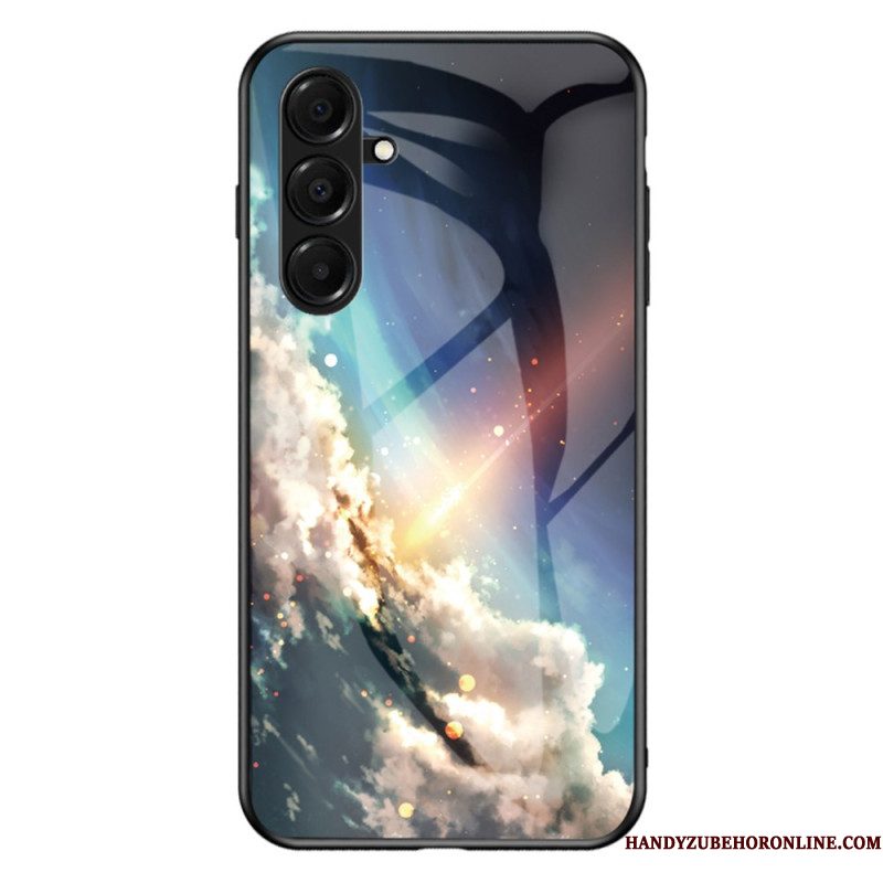 Hoesje Voor Samsung Galaxy A17 4g / 5g Hemelsblauw Gehard Glas