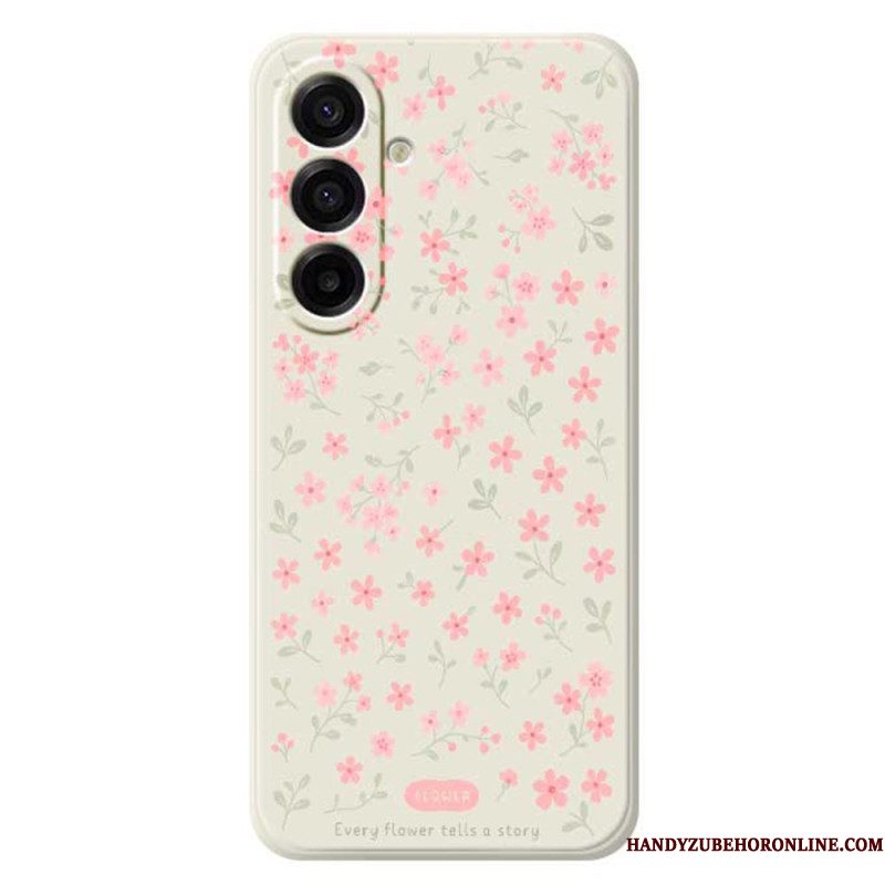 Hoesje Voor Samsung Galaxy A17 4g / 5g Roze Bloemen
