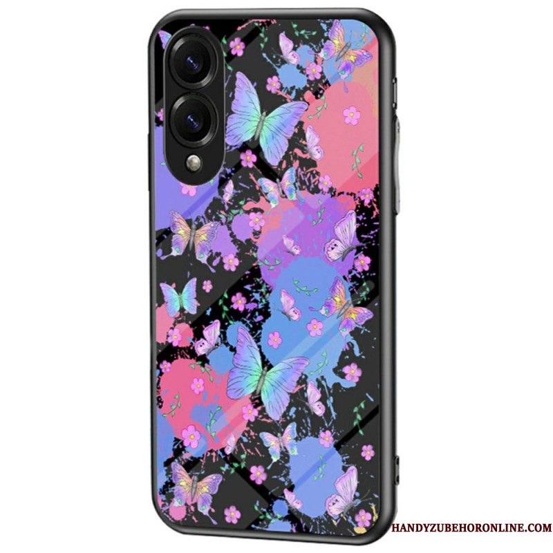 Hoesje Voor Samsung Galaxy S25 5g Edge Vlinder Van Gehard Glas