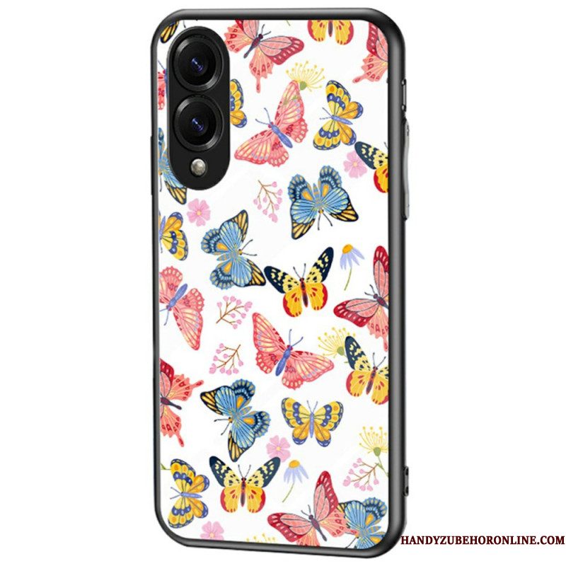 Hoesje Voor Samsung Galaxy S25 5g Edge Vlinder Van Gehard Glas