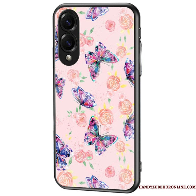 Hoesje Voor Samsung Galaxy S25 5g Edge Vlinder Van Gehard Glas