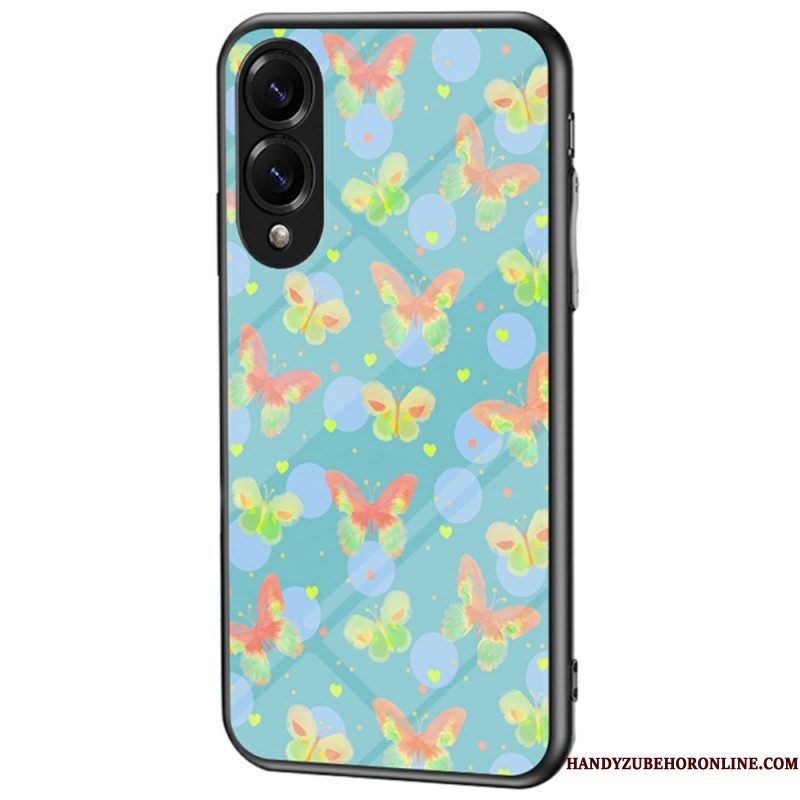 Hoesje Voor Samsung Galaxy S25 5g Edge Vlinder Van Gehard Glas