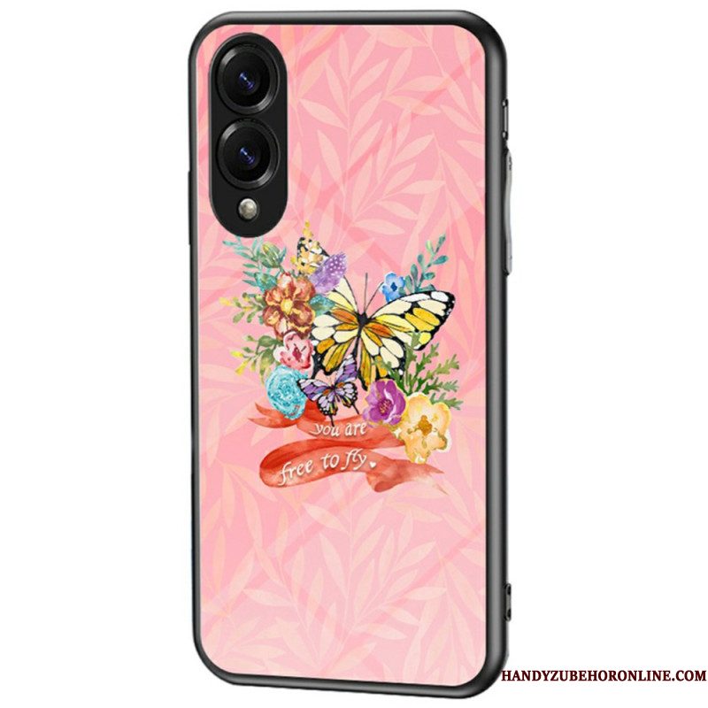 Hoesje Voor Samsung Galaxy S25 5g Edge Vlinder Van Gehard Glas